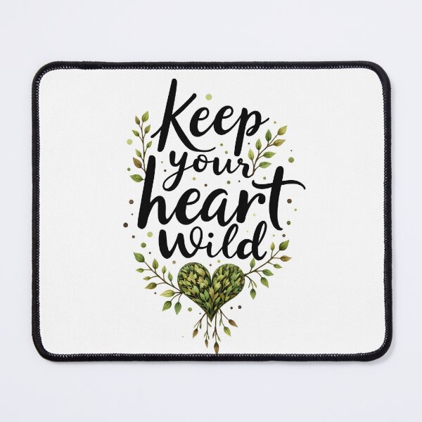 Item preview, Keep Your Heart Wild Botanical Art Print – Nature Inspired Heart Design Motivational Quote designed and sold by Connys Colorful World.