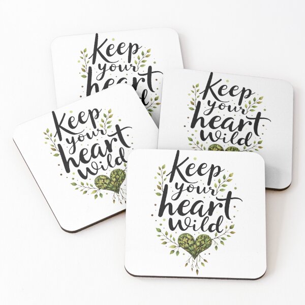Item preview, Keep Your Heart Wild Botanical Art Print – Nature Inspired Heart Design Motivational Quote designed and sold by Connys Colorful World.