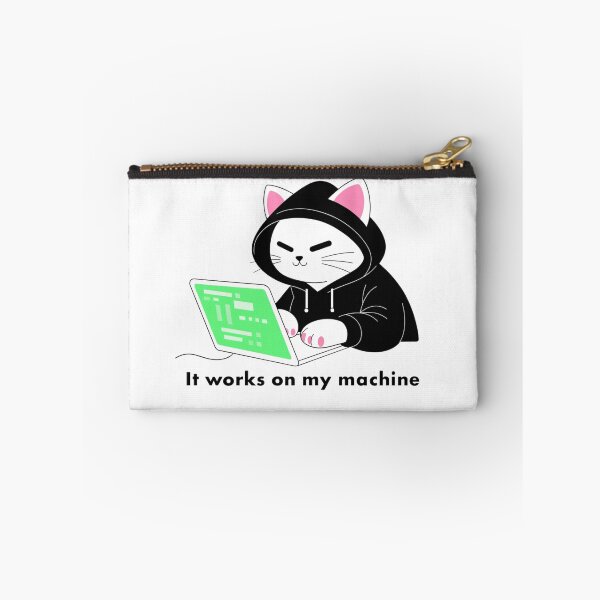 Item preview, It Works On My Machine Hacker Cat Programmer designed and sold by IrinDesign.