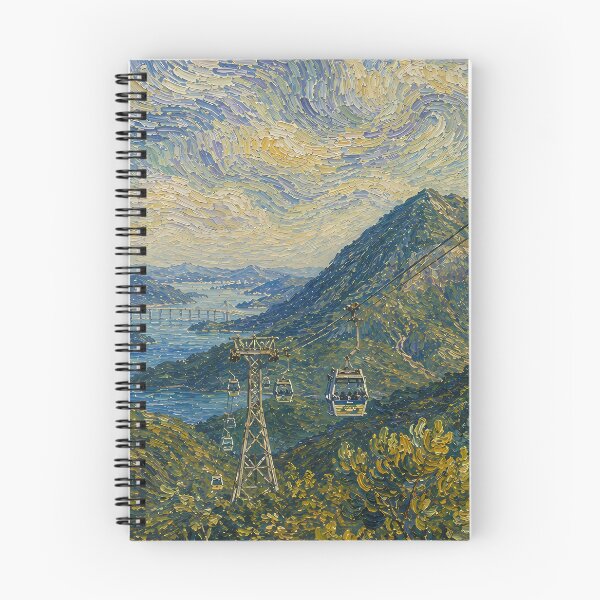 Item preview, Lantau Cable Car View - Van Gogh's Dream Travels (Impressionist Art) designed and sold by ianm1028.
