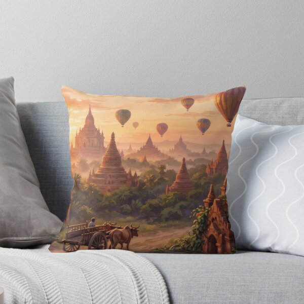 Item preview, Bagan Myanmar Temple Sunrise designed and sold by RedPeaStudio.