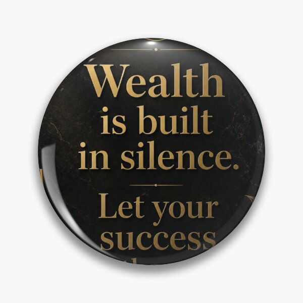 Item preview, Wealth is Built in Silence designed and sold by Zaramodo.