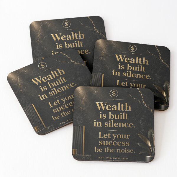 Item preview, Wealth is Built in Silence designed and sold by Zaramodo.