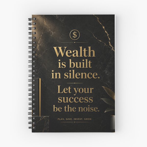 Item preview, Wealth is Built in Silence designed and sold by Zaramodo.