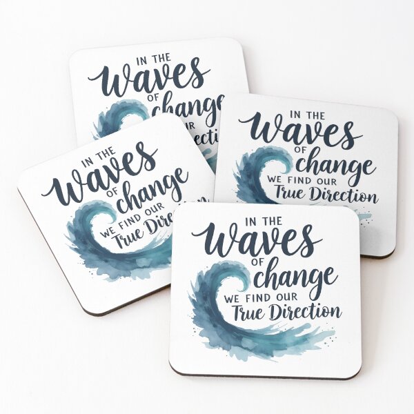 Item preview, Motivational Quote - In the Waves of Change We Find Our True Direction designed and sold by Connys Colorful World.