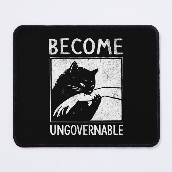 Item preview, become ungovernable - black cat biting hand funny meme designed and sold by SusanEDudley1.