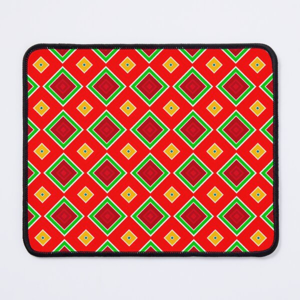 Item preview, Spicy Fiesta Red Geometric Diamond Pattern designed and sold by whimsiqueer.