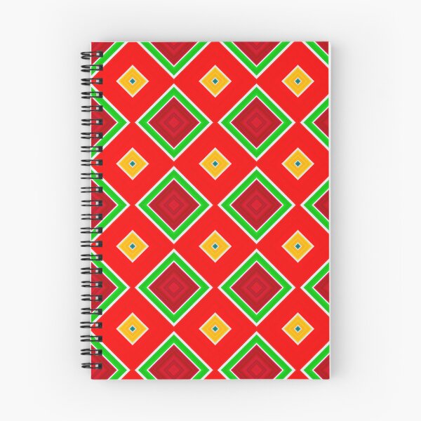Item preview, Spicy Fiesta Red Geometric Diamond Pattern designed and sold by whimsiqueer.