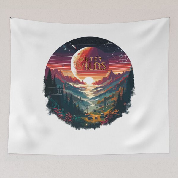 Item preview, Outer Wilds Text Moon Mountain Forest Tree House Sun designed and sold by valery-kenz.