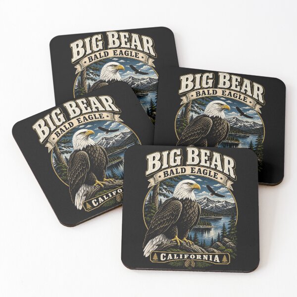 Item preview, Big Bear Bald Eagle – California Mountain Wildlife Vintage Design designed and sold by Dolphin Graphic.