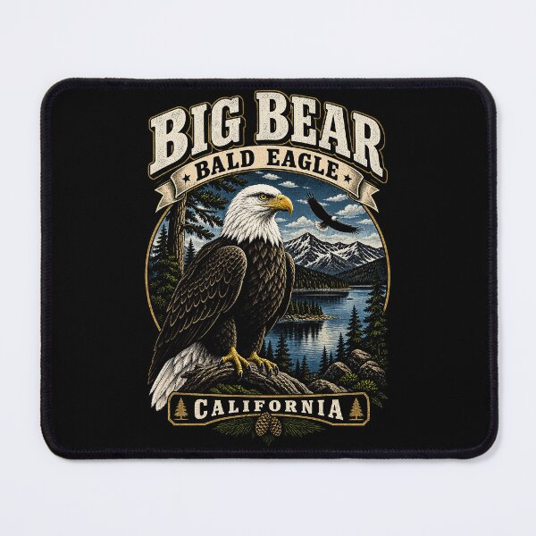 Item preview, Big Bear Bald Eagle – California Mountain Wildlife Vintage Design designed and sold by Dolphin Graphic.