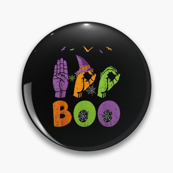 Item preview, boo hands american sign language pride asl halloween designed and sold by SusanEDudley1.