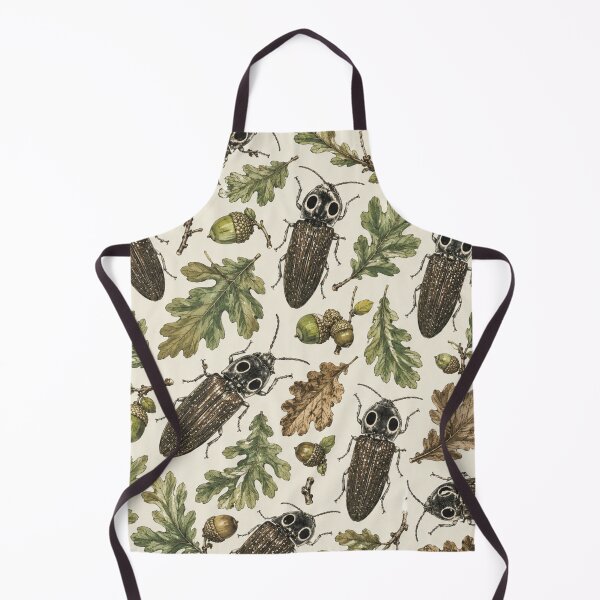 Item preview, Vintage Click Beetles & Oak Leaves Pattern | Botanical Woodland Nature Design designed and sold by LuxuryApparels.