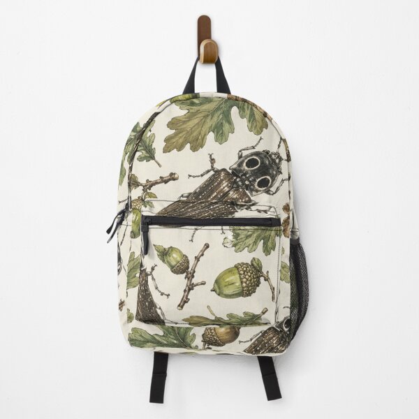 Item preview, Vintage Click Beetles & Oak Leaves Pattern | Botanical Woodland Nature Design designed and sold by LuxuryApparels.