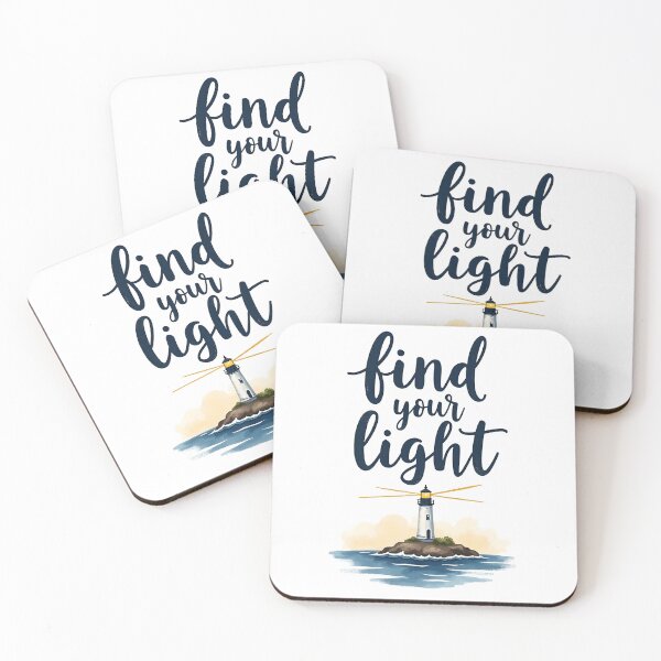 Item preview, Find Your Light Lighthouse Motivational Quote Art  designed and sold by Connys Colorful World.