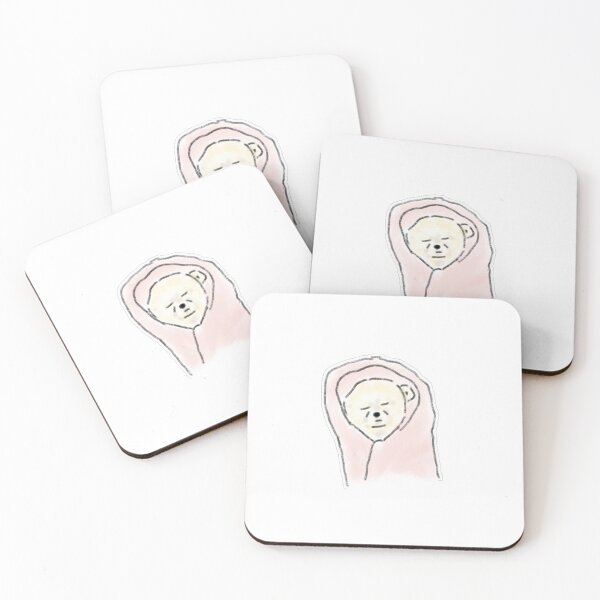 Item preview, Bear Wrapped In Pink Blanket Drawing designed and sold by raun.draw.