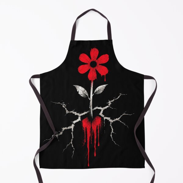 Item preview, Red Flower Crack – Dark Grunge Street Art Logo | Urban Gothic Symbol designed and sold by PLUSHIWORLDtm.