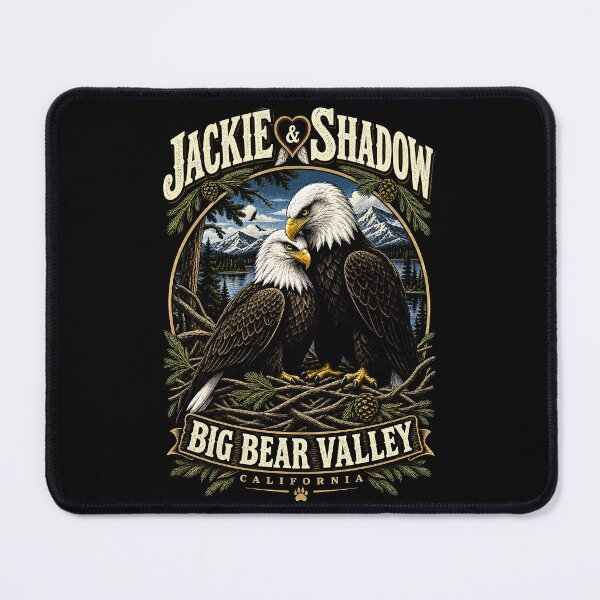 Item preview, Jackie & Shadow – Big Bear Bald Eagle Couple California Wildlife designed and sold by Dolphin Graphic.