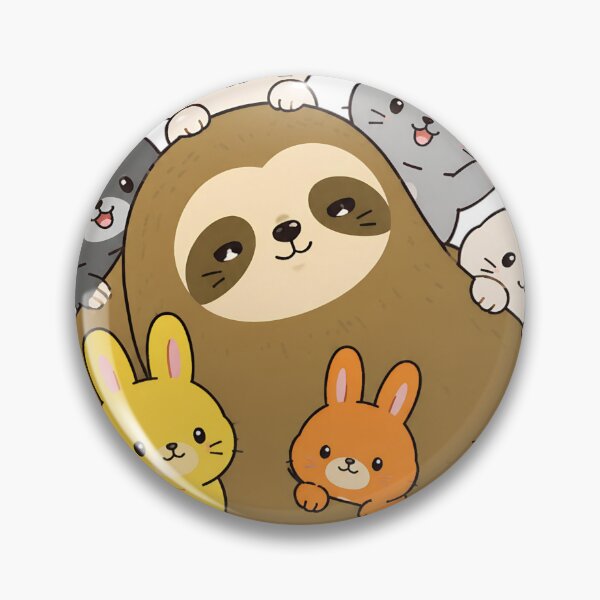 Item preview, Cute Sloth with Colorful Bunny Friends designed and sold by RokoKull.