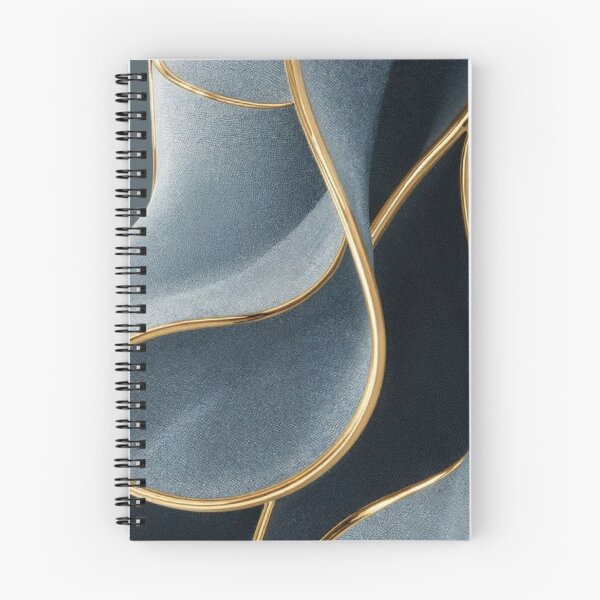 Item preview, Luxury Grey Suede Gold Trimmed Waves 3D Modern Abstract designed and sold by LYAN-STORE.