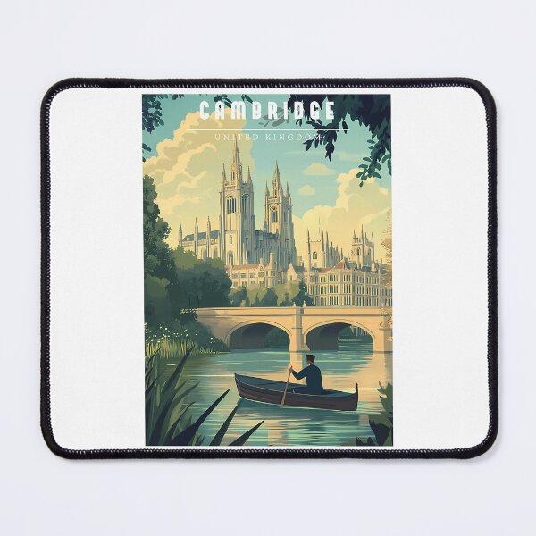 Item preview, Cambridge England Travel Poster - Vintage University City Riverside Art Print designed and sold by ROLan-dGAliNdO.