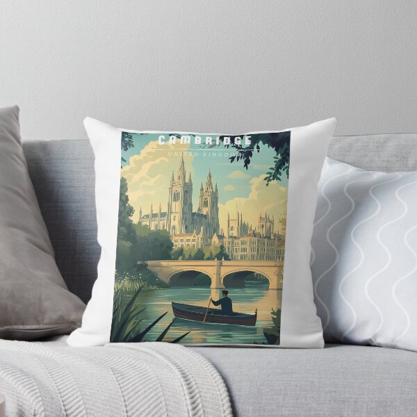 Item preview, Cambridge England Travel Poster - Vintage University City  Riverside Art Print designed and sold by ROLan-dGAliNdO.