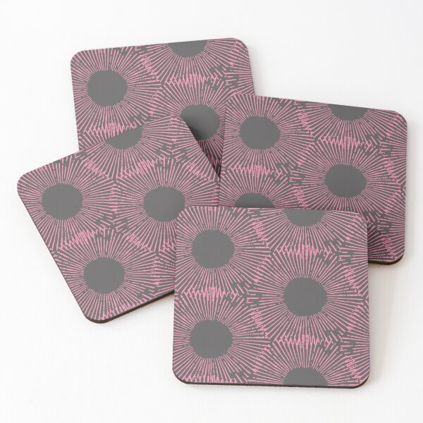 Item preview, Oversized Sunflower Mirage Print - Raspberry Pink and Mouse Grey designed and sold by Daniel Bevis Design.