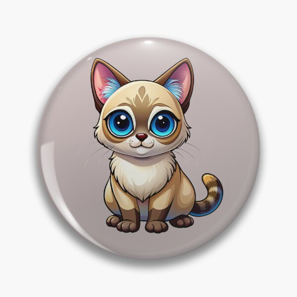 Item preview, Cute Balinese Cat Kawaii Blue Eyes Colorpoint Illustration designed and sold by Mousy17.