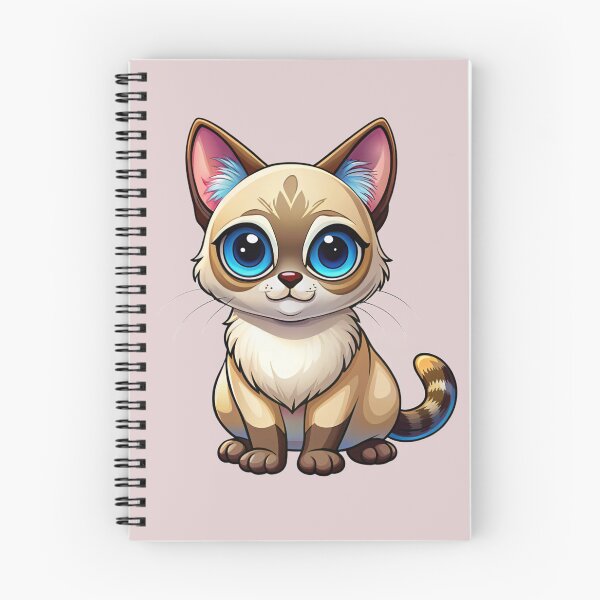 Item preview, Cute Balinese Cat Kawaii Blue Eyes Colorpoint Illustration designed and sold by Mousy17.