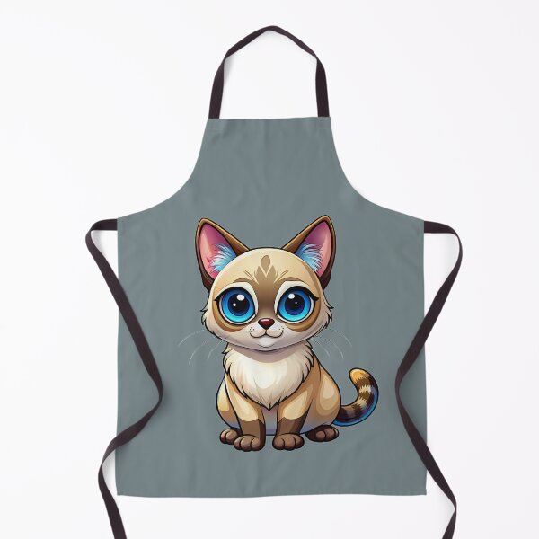 Item preview, Cute Balinese Cat Kawaii Blue Eyes Colorpoint Illustration designed and sold by Mousy17.