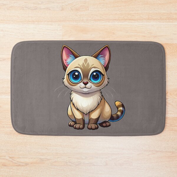 Item preview, Cute Balinese Cat Kawaii Blue Eyes Colorpoint Illustration designed and sold by Mousy17.