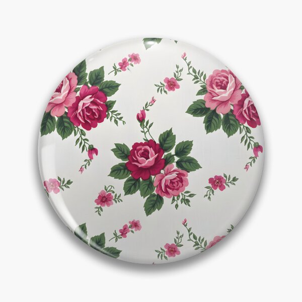 Item preview, 60s Vintage Pink Roses - Mid Century Retro Floral Pattern designed and sold by Ela Art Space .
