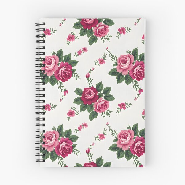 Item preview, 60s Vintage Pink Roses - Mid Century Retro Floral Pattern designed and sold by Ela Art Space .