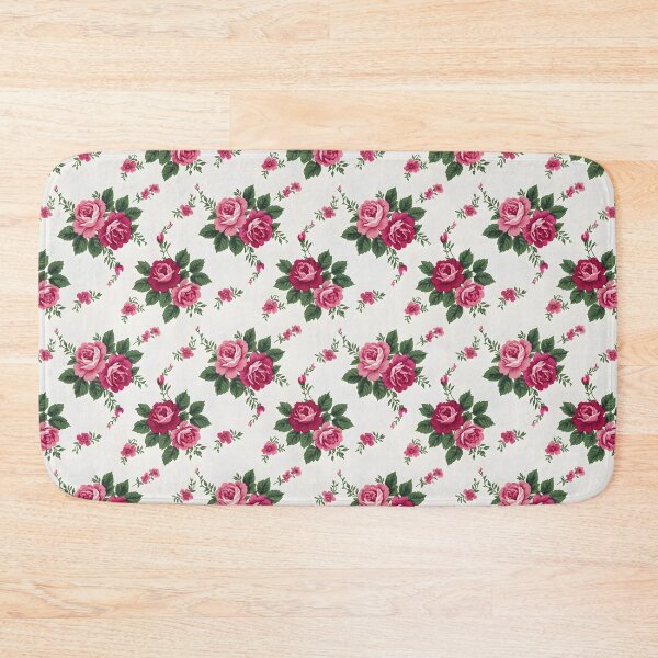 Item preview, 60s Vintage Pink Roses - Mid Century Retro Floral Pattern designed and sold by Ela Art Space .