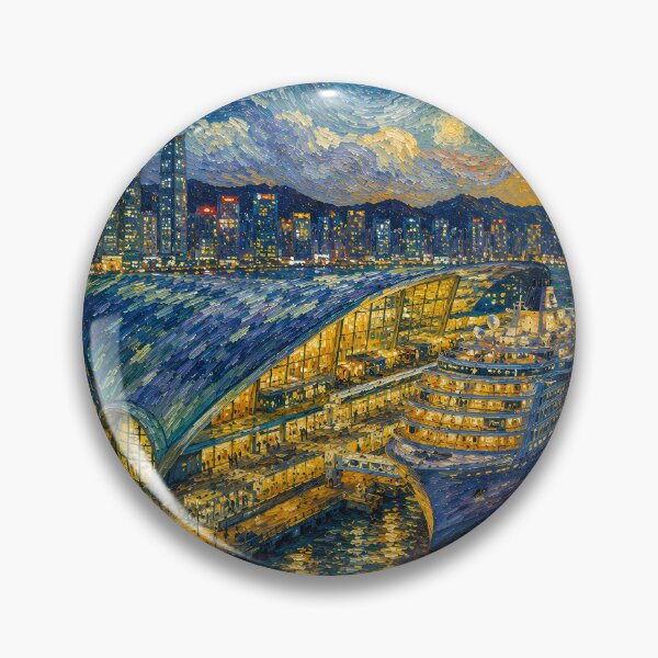 Item preview, Kai Tak Cruise Terminal - Van Gogh's Dream Travels (Impressionist Art) designed and sold by ianm1028.