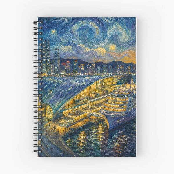 Item preview, Kai Tak Cruise Terminal - Van Gogh's Dream Travels (Impressionist Art) designed and sold by ianm1028.