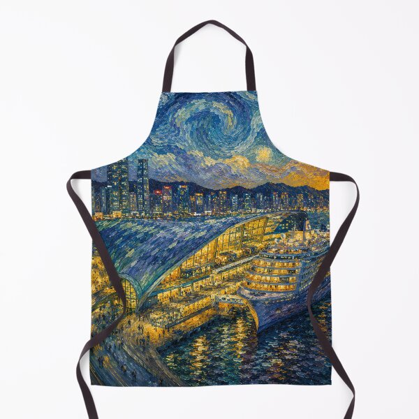 Item preview, Kai Tak Cruise Terminal - Van Gogh's Dream Travels (Impressionist Art) designed and sold by ianm1028.