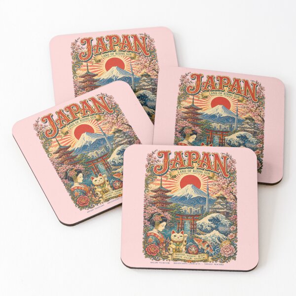 Item preview, Japan Land of Rising Sun Vintage Travel Poster designed and sold by Skyrocketz.
