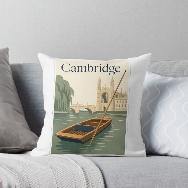 Item preview, Cambridge Punting Vintage Travel Poster designed and sold by ROLan-dGAliNdO.