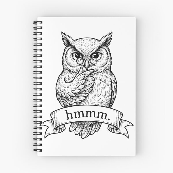 Item preview, Hmmm Meme Owl Funny Thinking Bird Reaction Confused Animal Humor T-Shirt designed and sold by pawsome purrfect.