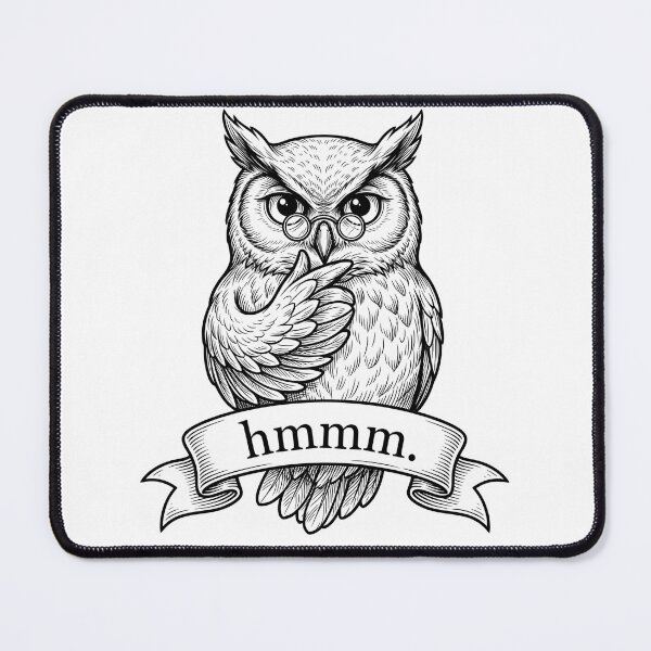 Item preview, Hmmm Meme Owl Funny Thinking Bird Reaction Confused Animal Humor T-Shirt designed and sold by pawsome purrfect.