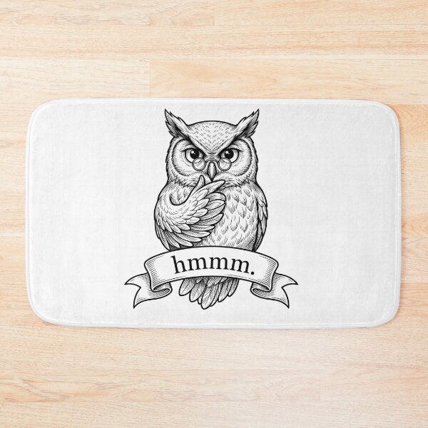 Item preview, Hmmm Meme Owl Funny Thinking Bird Reaction Confused Animal Humor T-Shirt designed and sold by pawsome purrfect.