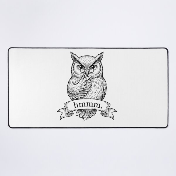 Item preview, Hmmm Meme Owl Funny Thinking Bird Reaction Confused Animal Humor T-Shirt designed and sold by pawsome purrfect.