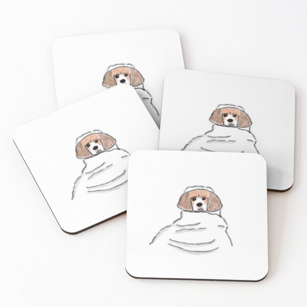 Item preview, Beagle Dog Wrapped In White Blanket designed and sold by raun.draw.