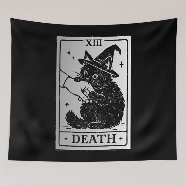 Item preview, black cat death tarot designed and sold by SusanEDudley1.
