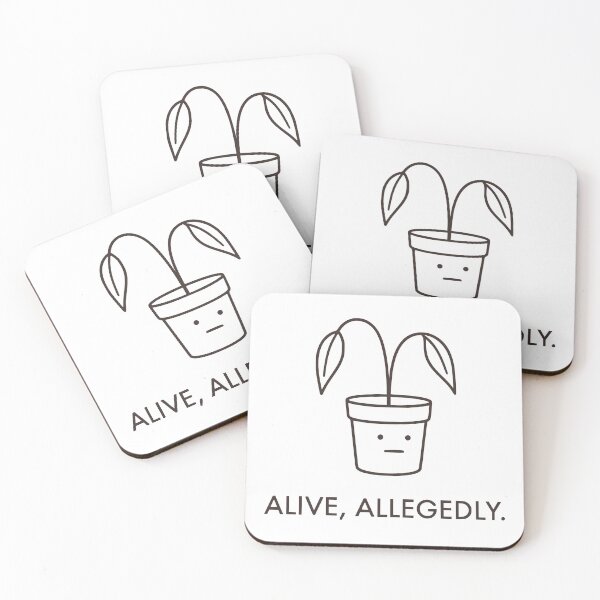 Item preview, Alive, Allegedly - Deadpan Humor designed and sold by Riot-And-Hope.