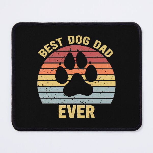 Item preview, Best Dog Dad Ever Retro Sunset Paw Print designed and sold by SoyLamderma.