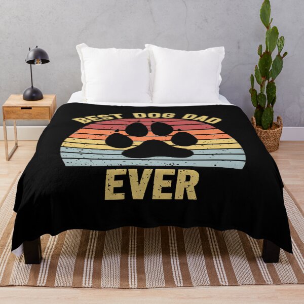 Item preview, Best Dog Dad Ever Retro Sunset Paw Print designed and sold by SoyLamderma.