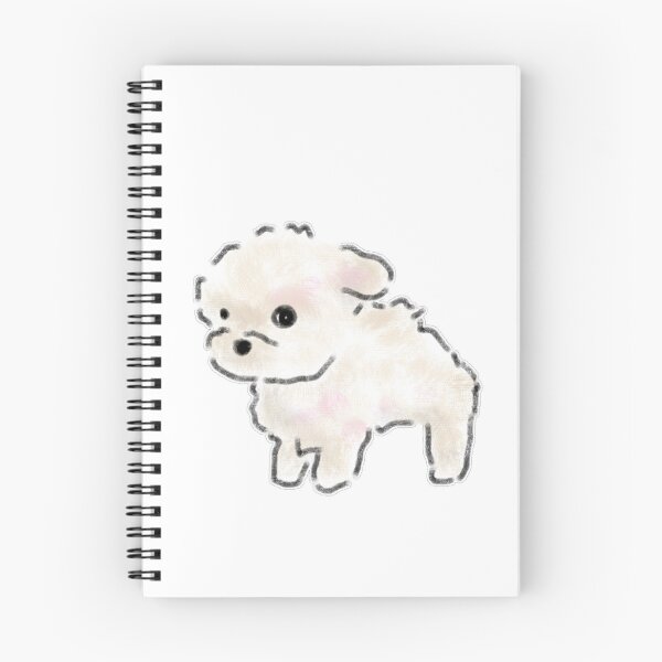 Item preview, Blushing White Maltese Puppy Pastel Art designed and sold by raun.draw.