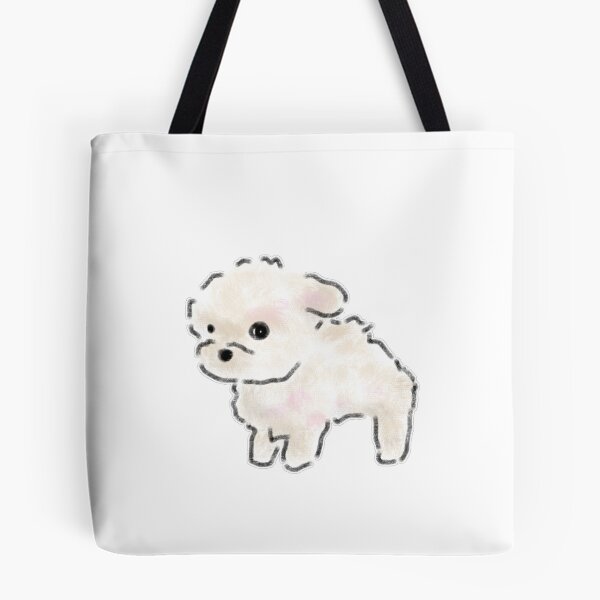 Item preview, Blushing White Maltese Puppy Pastel Art designed and sold by raun.draw.